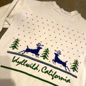Vintage Western Shirt Line Idyllwild, California Christmas Sweatshirt Size S
